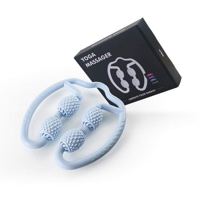 ヨガグッズ 軽量 足 ヨガ お腹 マッサージローラー 脚 便携 器具 下半身 手持ち挟む式スマッサージ マッサージ器 むくみ解消 太もも 凹凸 筋膜 ダイエット フォームローラー 筋膜リリース 痩せ 内もも 太もも ローラー 下半身やせ